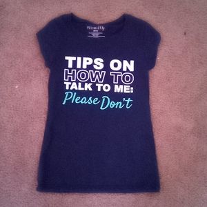 A navy blue, "Wound Up" Shirt